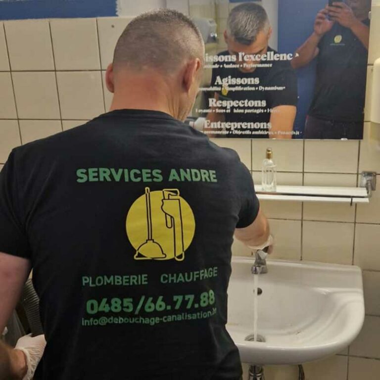 Intervention de déboucheur Services André à Bruxelles